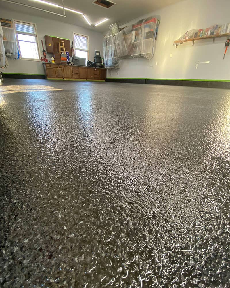 new epoxy garage floor